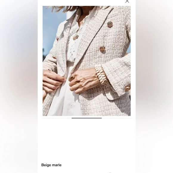 Belle & Bloom Princess Polina Textured Weave Blazer - Picture 4 of 6